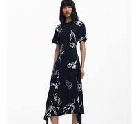 Desigual Vestido asimétrico trazos flores 25WWVK44-2000 M