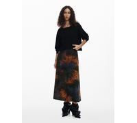 Desigual Vestido azul noche / naranja oscuro / negro 42 azul noche / naranja oscuro / negro