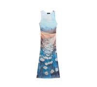 Desigual Vestido beige claro / azul cielo / azul oscuro / naranja 42 beige claro / azul cielo / azul oscuro / naranja