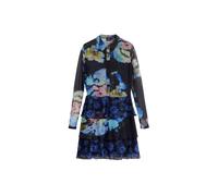Desigual Vestido camisero mezcla de colores / negro 42 EUR