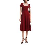 Desigual Vestido de Manga Corta para Mujer, Rojo, S