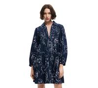 Desigual Vestido de Manga Larga para Mujer, Azul, XS