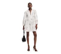 Desigual Vestido de Manga Larga para Mujer, Blanco, XS