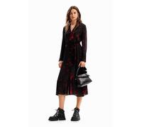 Desigual Vestido de Manga Larga para Mujer, Negro, M