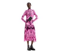 Desigual Vestido de Manga Larga para Mujer, Rojo, L