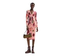 Desigual Vestido de Manga Larga para Mujer, Rojo, L