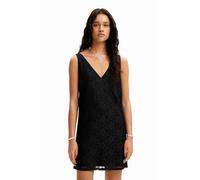 Desigual Vest_Lace Vestido, Negro, S Mujeres