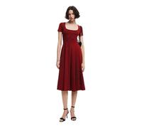 Desigual Vestido de Punto de Manga Corta para Mujer, Rosso, L