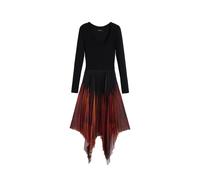 Desigual Vestido de punto marrón rojizo / rojizo / negro M marrón rojizo / rojizo / negro