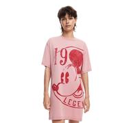 Desigual Vestido de Punto para Mujer, Manga Corta, Rojo, L, Rosso, L