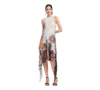 Desigual Vestido de Punto para Mujer sin Mangas, Negro, L