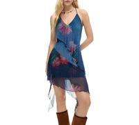 Desigual Vestido de Tirantes de la colección Mujer, Azul, L