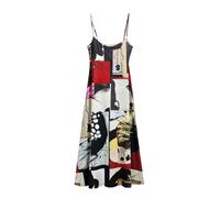 Desigual Vestido de verano beige / amarillo / rojo / negro 40 beige / amarillo / rojo / negro