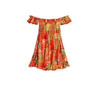 Desigual Vestido de verano verde / naranja, Talla 34