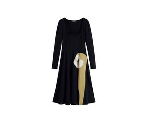 Desigual Vestido ecru / mostaza / negro 36 ecru / mostaza / negro