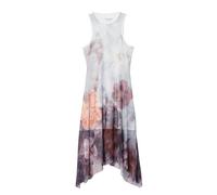Desigual Vestido Floral asimétrico para Mujer, Negro -, XS