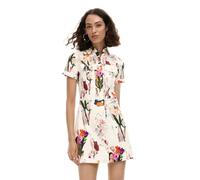 Desigual Vestido Manga Corta de la colección Mujer, Blanco Roto, L