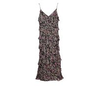 Desigual Vestido Midi con Volantes para Mujer, Negro -, XL