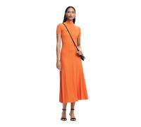 Desigual Vestido Midi para Mujer con Cuello Alto, Naranja, Large