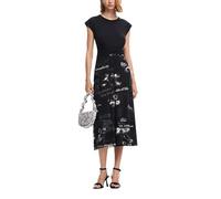 Desigual Vestido Midi para Mujer con Texto, Negro -, S