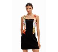 Desigual Desigual - Vestido mini orquídeas M. Christian Lacroix de mujer. Negro Talla 38