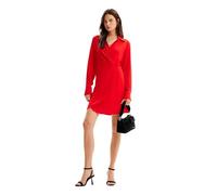 Desigual Vestido Tejido de Manga Larga para Mujer, Rojo, M, Rosso, M