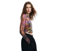 Desigual Woman Flat Knit Thin Gauge Pullover Sudadera, Material de Acabados, XL para Mujer