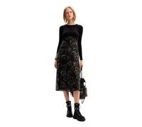 Desigual Vestido de Manga Larga para Mujer, Negro, M