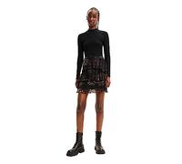 Desigual Woman Knit Dress Long Sleeve Vestido, Negro, XS Mujeres