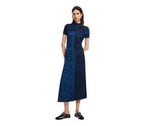 Desigual Woman Knit Dress Short Sleeve Vestido, Azul, XS Mujeres