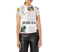 Desigual Woman Knit T-Shirt Short Sleeve Camiseta, Blanco, M para Mujer