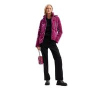 Desigual Woman Woven Padded Short Overcoat Pantalones Cortos de Lana para Mujer, Rojo, S