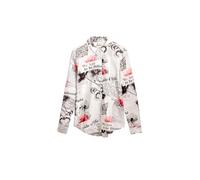 Desigual Camiseta de Manga Larga para Mujer Blouse, Blanco, L