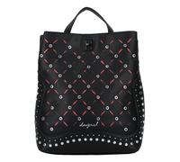 Desigual mochila de ocio Yankee Metal Patch Sumy Mini Backpack Black negro