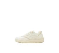 Desigual Zapatillas de Piel Retro Patch Blanco -Altura cuña 5cm-