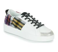 Desigual Shoes_Fancy_Tartan 1000 White, Zapatillas Mujer, Blanco, 38 EU