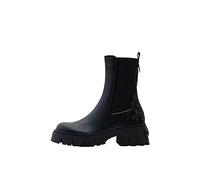 Desigual Zapatos para mujer Base Chelsea Mid Calf Boot, Negro, 37 EU