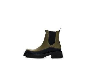 Desigual Zapatos Planos de Nailon para Mujer, 4 Unidades, Botas de Moda, Verde, 37 EU