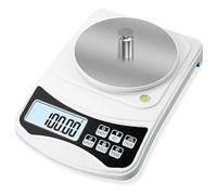 Desikixudy - Báscula de laboratorio digital, escala de gramos, 1000 G, 0,01 GAprecisión, báscula electrónica multifunción de alta precisión con peso de 100 G, duradera y fácil de usar