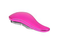 Desikixudy Cepillo de pelo antiestático, peine de plástico galvanizado, champú de ducha, peine de masaje, peine, herramientas para peinar el cabello, 1 unidad, color rojo