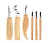 Desikixudy Kit de Tallado de Madera de 6 Piezas, Juego de Herramientas de Acero Inoxidable para Tallado de Principiantes para Adultos y NiñOs Kit de Tallado de Madera para Principiantes