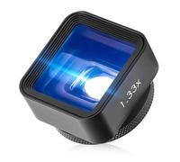 Desikixudy Lente anamórfica negra 1.33X para cineasta, lente de cámara para teléfono móvil, lente de vídeo de pantalla con aplicación Filmic Pro