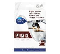 Desincrustante CARE + PROTECT para Cafetera y Hervidores, Universal, Elimina la Cal y los Residuos de Café y Té, 6 Sobres Individuales en Polvo