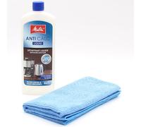 Desincrustante Líquido para Cafeteras de Filtro + paño de Microfibra compatible con Melitta SINGLE 5-6729608, SINGLE 5 THERM - 6643935-250 ml - Accesorios