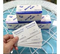 Desinfección desechable para limpieza interior de coche, tratamiento de heridas esencial para el hogar, papel de algodón desinfectante con 75% de alcohol 20pcs