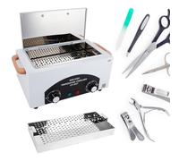 Desinfección Esterilizador Aire Caliente, 300W 1.5L 200℃ Esterilizador Calor Seco Esterilizadors Alta Temperatura EsterilizadorsHerramientas para Uñas con Temporizador y Luz Indicadora para Peluquería