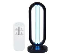 Desinfectante de luz UVC germicida con ozono UV de 38 W para habitación, control remoto, desinfección, esterilización, desodorización, lámpara de mesa con sincronización de 3 velocidades, limpia el