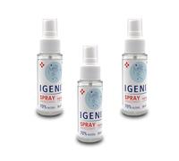 Desinfectante para manos y superficies 3 x 50 ml - Alcohol 70%, glicerina y aloe vera, fórmula potenciada - Spray antibacteriano, virucida, práctico y seguro