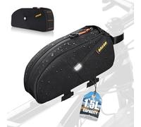 Desing Wish 1,5L Bolsa Bicicleta Cuadro Impermeable Bike Frame Top Tube Bag Bolsa Herramientas Bicicleta Bikepacking Bolsa Transporte Almacenamiento para Bicicleta Carretera Montaña MTB Accesorios