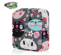 Desing Wish 1 Piezas Neceser Compresas Mujer Neceser Viaje Maquillaje Pequeño con Cremallera Makeup Bag Bolsa de Aseo Niña Bolsa de Almacenamiento Servilletas Sanitarias Regalos Navidad cumpleaños